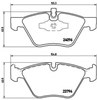 Колодки тормозные дисковые комплект P06040 BREMBO