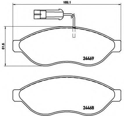 Комплект тормозных колодок, дисковый тормоз P23143