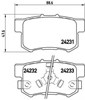 Колодки тормозные задние, дисковые P28051 BREMBO