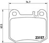 Колодки на тормоз задний дисковый P50043 BREMBO