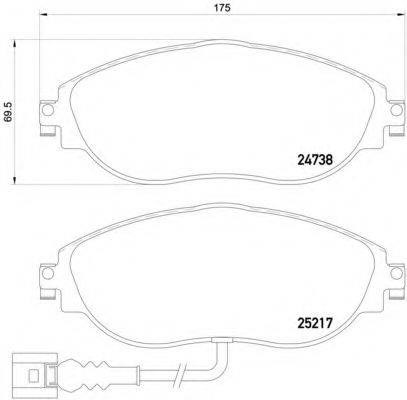 Колодки тормозные P85131 BREMBO