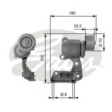 Натяжная планка поликлинового ремня T38410 GATES