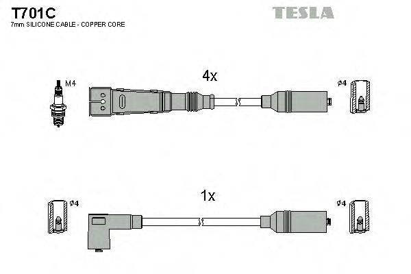 Комплект проводов зажигания T701C