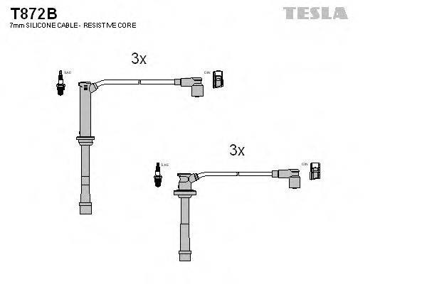 Провода зажигания T872B TESLA