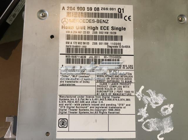 MERCEDES 2049005908 Магнитола в наличии Каменское