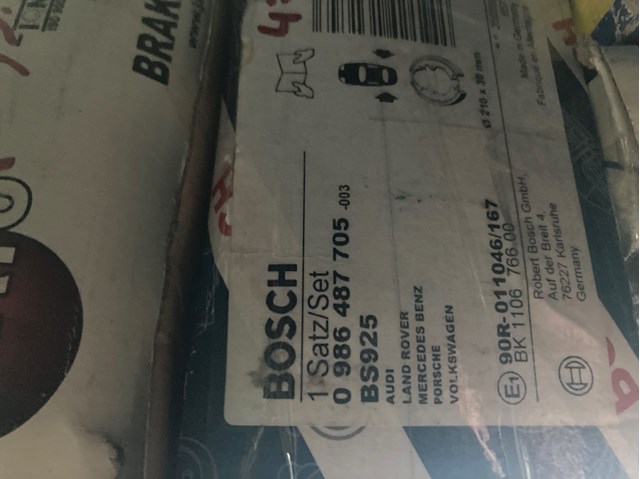 0986487705 BOSCH Колодки ручника купить в Павлоград