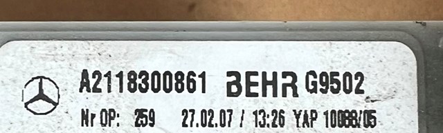 MERCEDES A2118300861 Электроподогреватель воздуха системы отопления салона в наличии Сумы