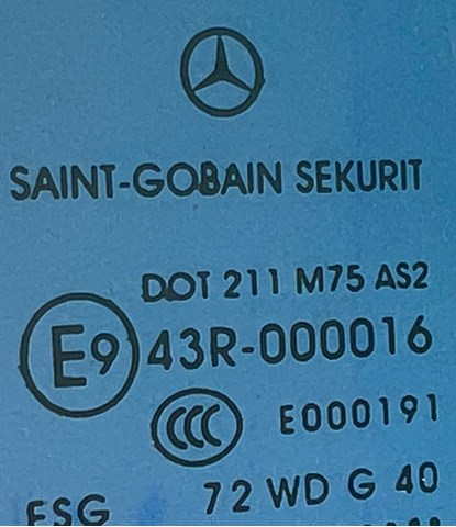 MERCEDES A6397250510 Стекло двери передней правой в наличии Хмельницкий