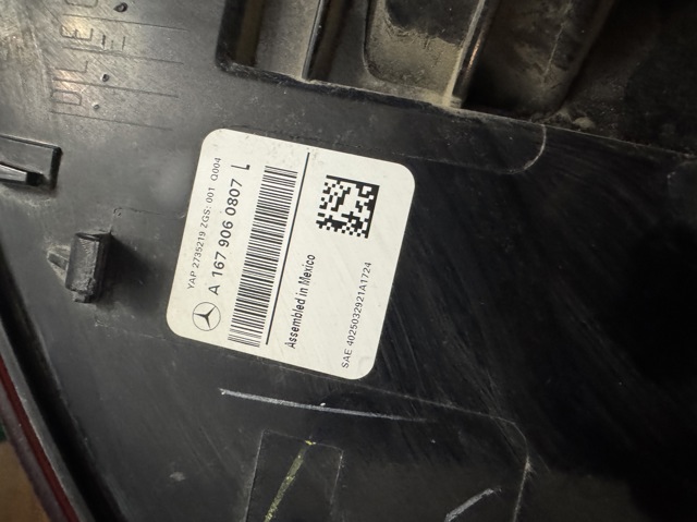 MERCEDES A1679060807 Фонарь задний левый внешний в наличии Ирпень
