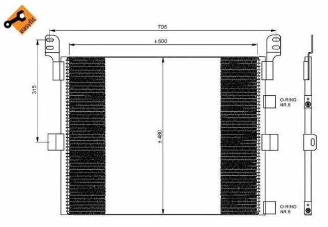 Радиатор охлаждения кондиционера 35788 NRF