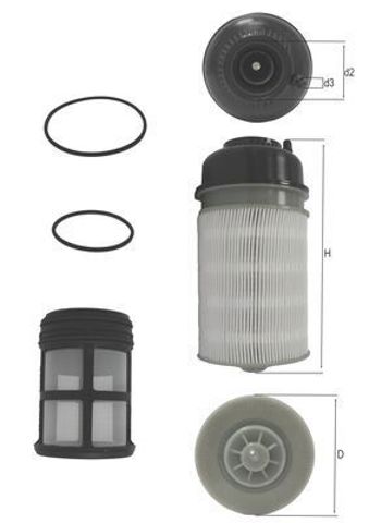 MAHLE KX602KIT Топливный фильтр в наличии Павлоград
