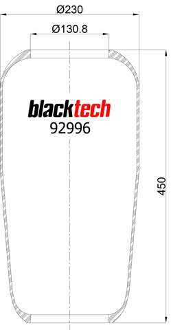 Пневморессора моста RL92996 BLACKTECH