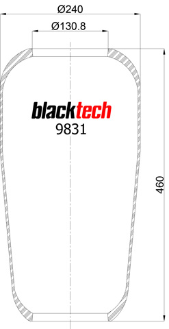 Рессора пневматической подвески RL9831 BLACKTECH