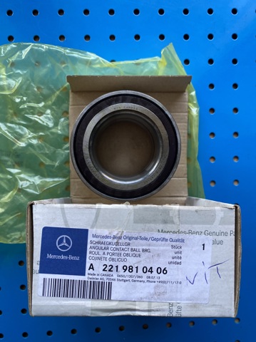 Комплект подшипника ступицы колеса A2219810406 MERCEDES