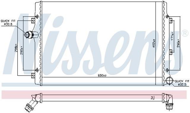 Радиатор водяной 65281A NISSENS