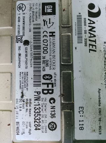 13353284 OPEL Блок управление Bluetooth купить в Ирпень