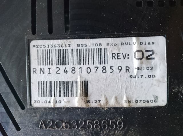 248104286R RENAULT Приборная доска (щиток приборов) купить в Сумы
