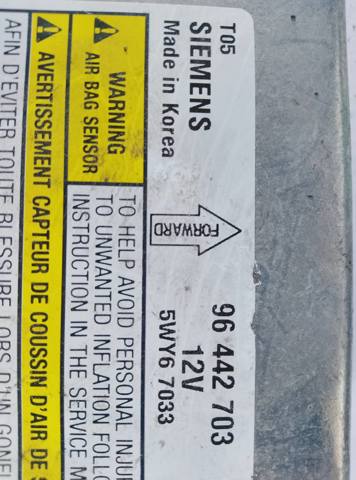 GM 96442703 Модуль-процессор управления подушкой безопасности (ЭБУ AIRBAG) в наличии Украина