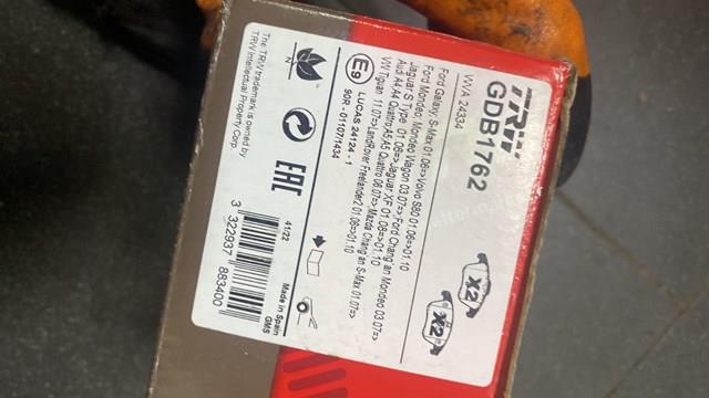 Колодки GDB1762 TRW