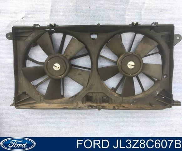 Диффузор радиатора охлаждения в сборе с мотором и крыльчаткой JL3Z8C607B FORD