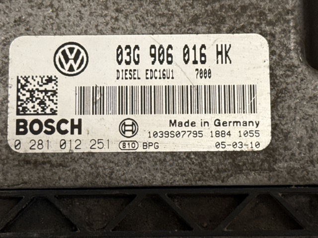 Электронный блок управления двигателем 03G906016HK VAG
