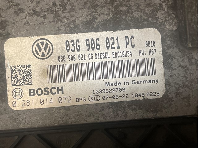 VAG 03G906021PC Блок управления двигателем в наличии Винница