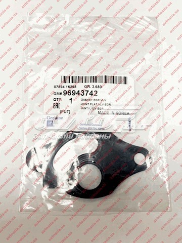 96943742 GM Прокладка EGR-клапана рециркуляции купить в Харьков