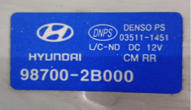 HYUNDAI 987002B000 Мотор стеклоочистителя заднего стекла в наличии Тернополь