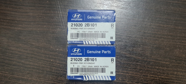 210202B101 HYUNDAI Вкладыши коленвала шатунные, комплект, стандарт (STD) купить в Хмельницкий
