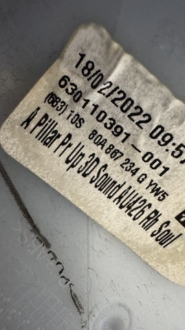 VAG 80A867234GYW5 Обшивка стойки кузова внутренняя передняя правая в наличии Украина
