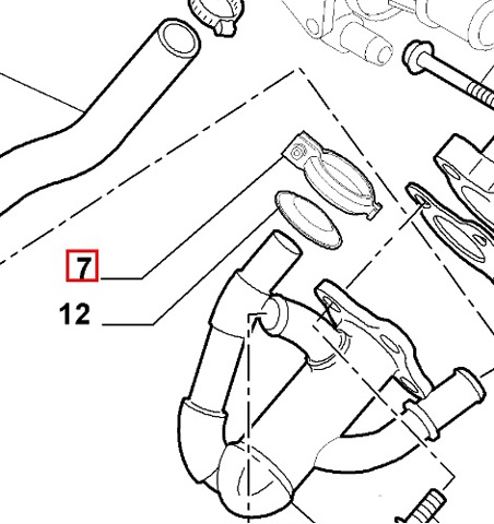 Хомут патрубка клапана EGR 55185072 FIAT