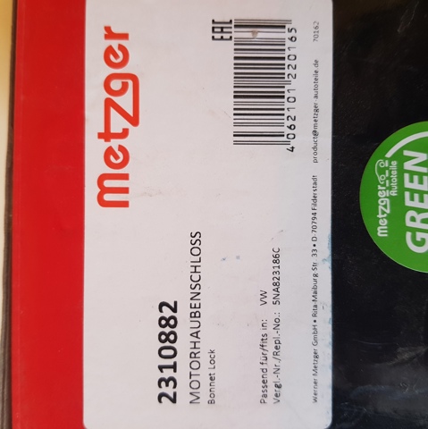 Навеска и упор капота 2310882 METZGER