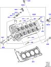 Головка блока цилиндров (ГБЦ), левая LR002436 LAND ROVER