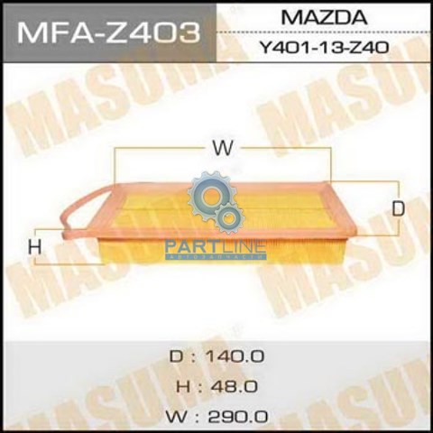 Воздушный фильтр a4502 masuma mazda/ mazda2 MFAZ403