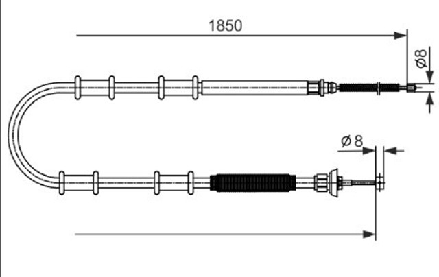 Трос ручного тормоза задний правый/левый 1987482592 BOSCH