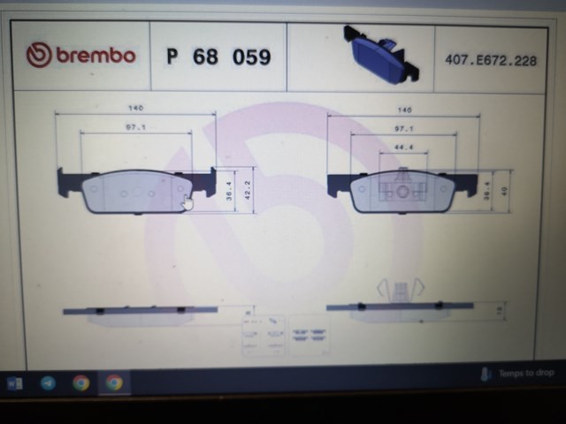 P68059 BREMBO Передние тормозные колодки купить в Чернигов