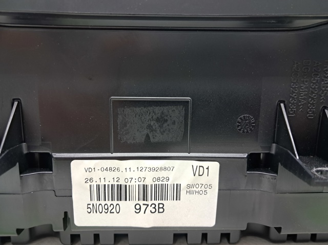 VAG 5N0920973B Приборная доска (щиток приборов) в наличии Украина