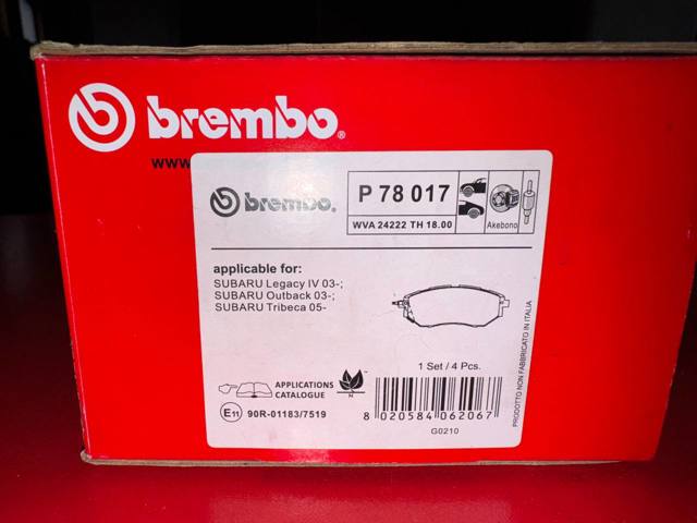 P78017 BREMBO Передние тормозные колодки купить в Хмельницкий