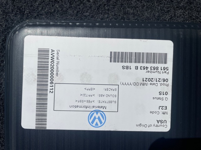 561863463B1BS VAG Облицовка багажного отсека нижняя купить в Одесса