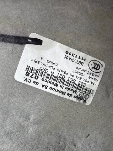 VAG 80B863021QQA5 Покрытие напольное салона, переднее в наличии Одесса