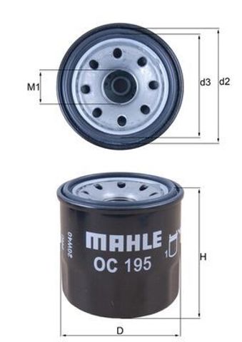 MAHLE OC195 Фильтр масляный в наличии Львов