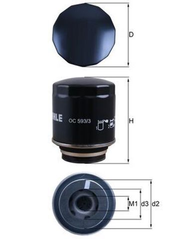 Масляный фильтр OC5933 MAHLE