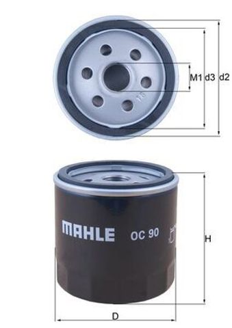  Корпус масляного фильтра OC90 MAHLE