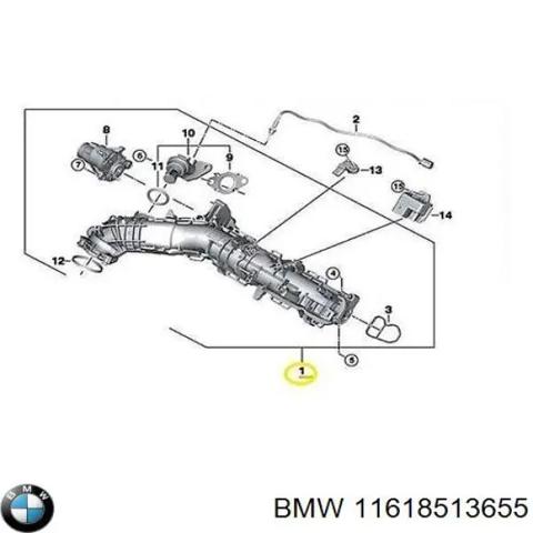 Впускной коллектор 11618513655 BMW