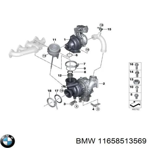 Турбокомпрессор 11658513569 BMW