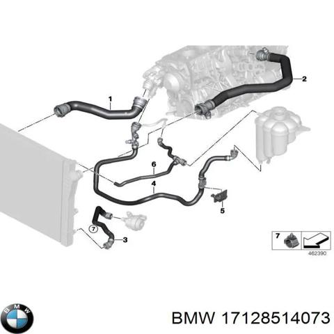 Шланг радиатора, нижний 17128514073 BMW