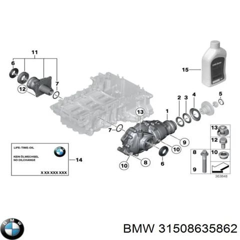 Редуктор переднего моста 31508635862 BMW
