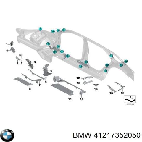 Боковая часть задняя правая 41217352050 BMW