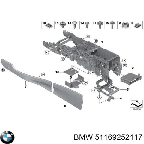 Консоль центральная панели управления 51169252117 BMW