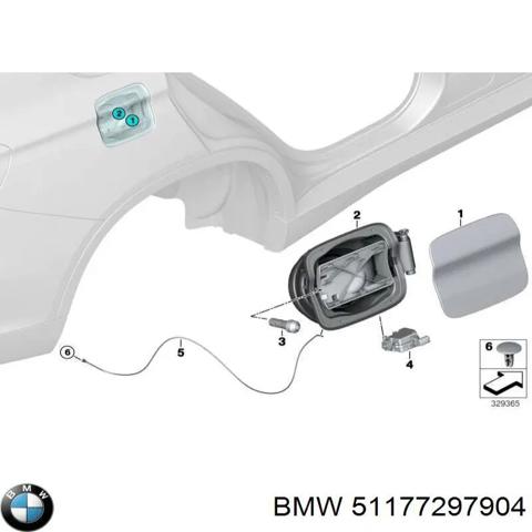 Заливная горловина топливного бака 51177297904 BMW